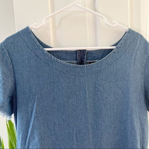 RedFox Distressed Denim Mini Dress - Picture 2 of 7